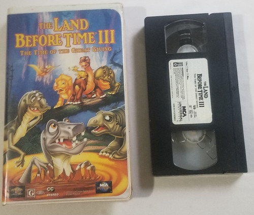 The Land Before Time 3 vhs movie front of case and video