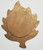 Leaf design Hot Plate Trivet tile center with wood outer unique back of it