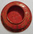 Mid Century Modern design Orange Candle Holder Marked Eileen 1975 picture from over the top of it.