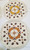 Cloth fabric round placemats doilies 80s style design set of 4 2 on the right close up picture