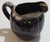Rooster design brown drip creamer pitcher opposite side of it