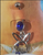 Bunny Rabbit Design blue belly ring body Jewelry close up of the jewelry
