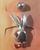 Bunny Rabbit Red Belly Button Ring Body Jewelry even closer picture of jewelry