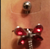 Red butterfly design belly ring body jewelry 316L even closer picture
