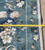 Aqua Light Blue background white roses & flower design 5X8 Area Rug New Old Stock Beautiful close up of the width measurement