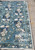 Aqua Light Blue background white roses & flower design 5X8 Area Rug New Old Stock Beautiful right side of the rug
