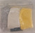 Yellow, White, Grey socks back of package shown