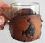 Water Glass Coffee Tea Glass Cowboy rodeo leather holder Unique Vintage close up picture