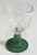 Emerald green stem pressed glass Vintage Water or Wine Glass