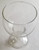 Large Clear glass stem wine picture of one together