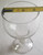 Large Clear glass stem wine opening diameter