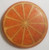 Wondermold Orange Slice  Crushed Glass Trivet Hot Plate Circa 1960s another view