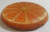 Wondermold Orange Slice  Crushed Glass Trivet Hot Plate Circa 1960s second picture different angle