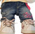 Even closer view of jeans shown