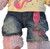 Close up of jeans shown