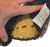 Under custom fit inside glove trying to be shown