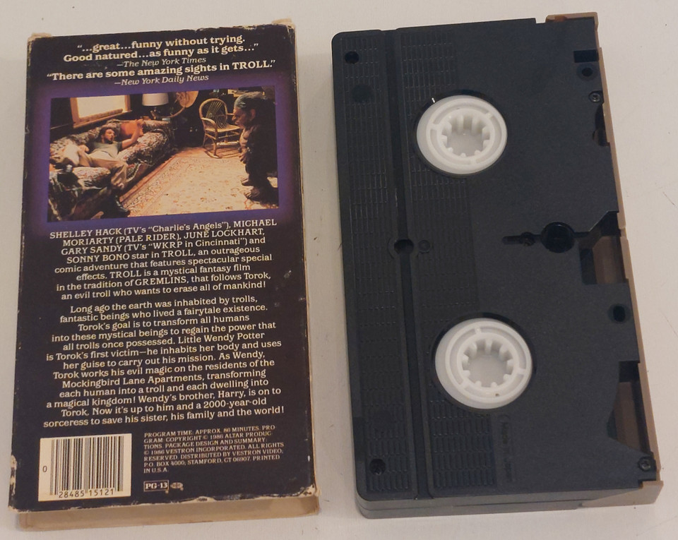 Troll 1986 VHS Video stars Noah Hathaway Michael Moriarty