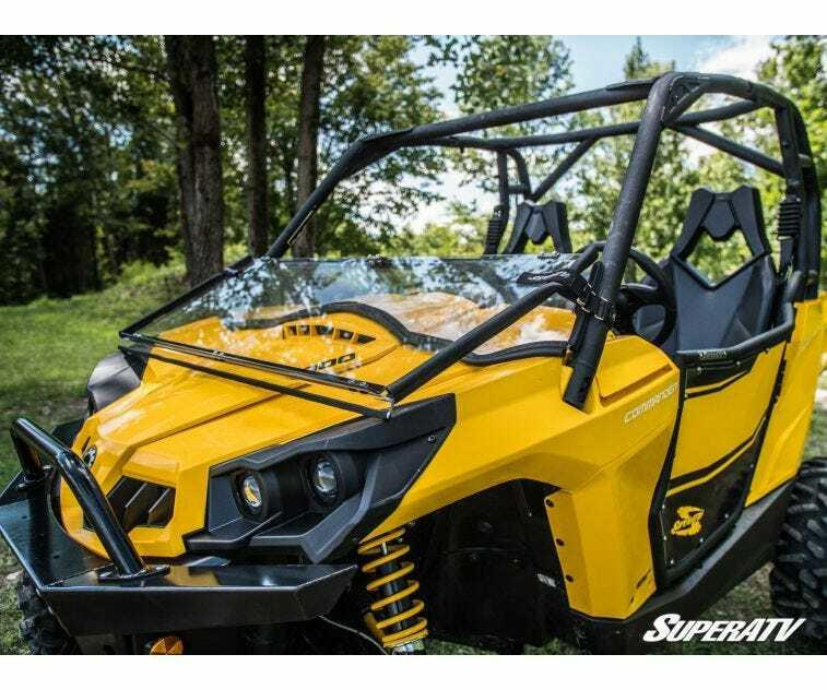 SuperATV Can-am Commander Scratch Resistant Flip Down Windshield (FDWS-CA-COM-70)