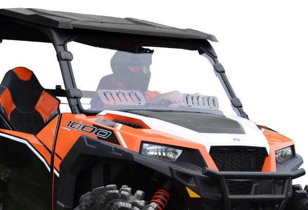 SuperATV Polaris General XP 1000 Scratch Resistant Vented Full Windshield SuperATV UTVS0032336 UTV Source