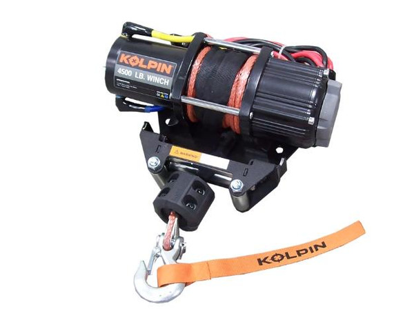 Kolpin Outdoors Kawasaki Mule Pro-FX/FXT Quick-Mount Winch Synthetic Rope Winch Kit (4500 lb) Kolpin Outdoors UTVS0055136 UTV Source