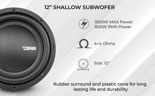DS18 Audio 12 Car Subwoofer 1600 Watts 4 4 Ohms UTVS0065929