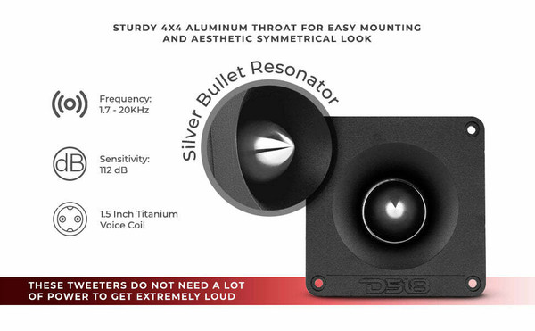 DS18 Audio 1.5 Aluminum Super Bullet Tweeter 480 Watts UTVS0066025