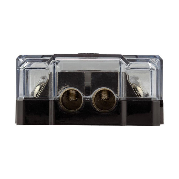 DS18 Audio Fuse Holder and Distribution Block 0GA In - 2x4GA Out with Voltmeter UTVS0066715