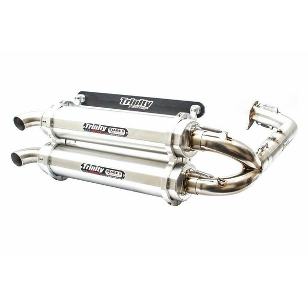 Trinity Racing RZR Pro XP Dual Full Exhaust System (Brushed) Trinity Racing UTVS0006727 UTV Source