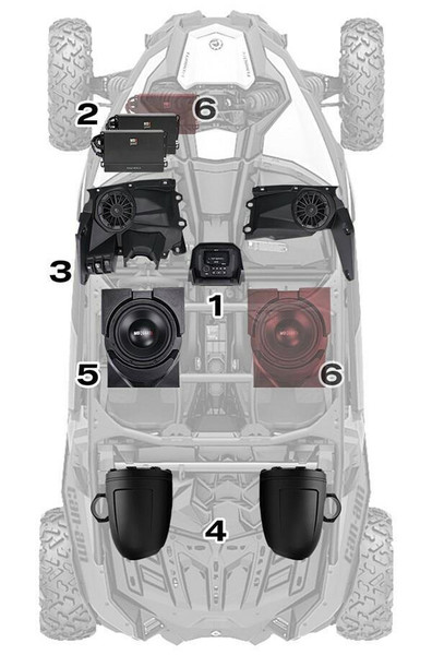 MB Quart Can-Am Maverick X3 Audio System (Stage 6)  UTVS0095563