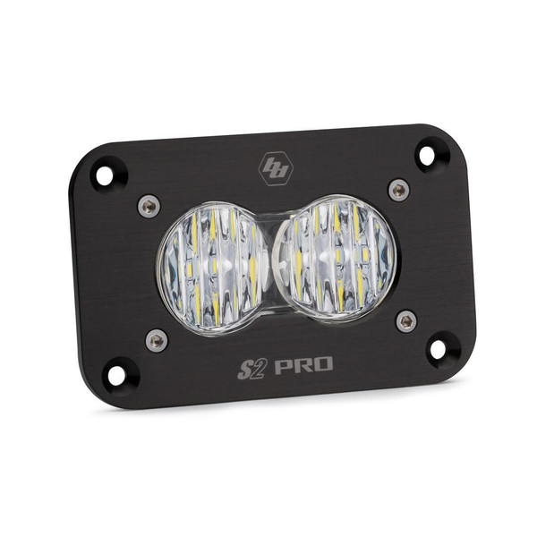 Baja Designs S2 Sport Black Flush Mount LED Auxiliary Light Pod (Wide Cornering) (Clear)  UTVS0009723