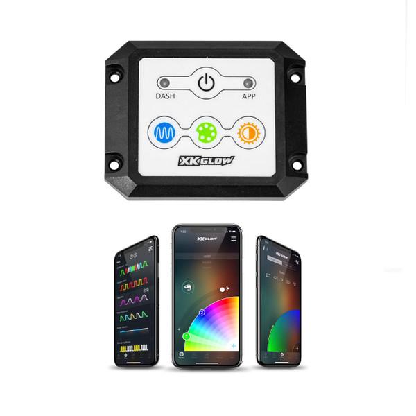 XK Glow XKCHROME Dual Mode Dash Surface Mount Controller XK-CHROME-DM-KIT - UTV Source