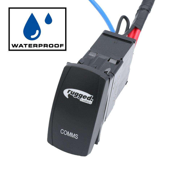 Rugged Radios Rocker Power Switch for Waterproof Mobile Radios and Rugged Intercoms Rugged Radios UTVS0010035 UTV Source