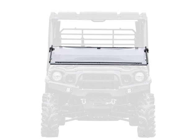 SuperATV Kawasaki Mule Pro Windshield (Flip Down) (Scratch Resistant) SuperATV UTVS0011624 UTV Source
