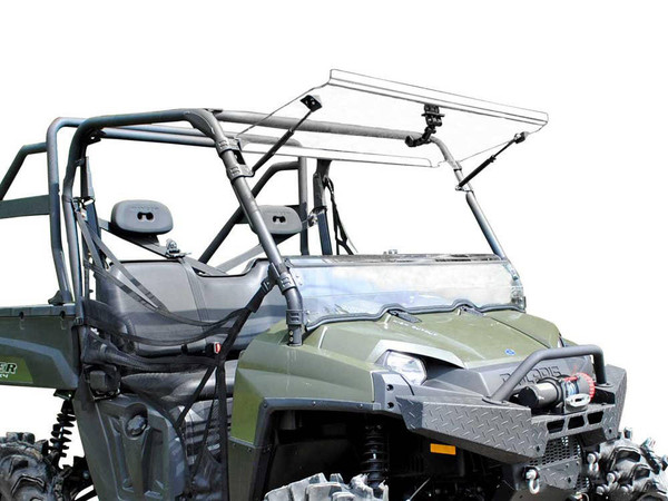 SuperATV Polaris Ranger Full-Size 570 Windshield (Flip) (Scratch Resistant) SuperATV UTVS0011652 UTV Source