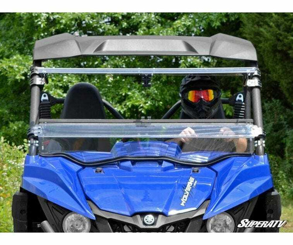 SuperATV Yamaha Wolverine Windshield Flip Scratch Resistant FWS-Y-WV-70