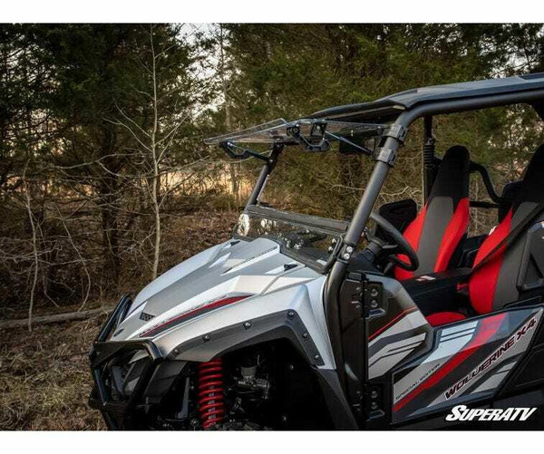 SuperATV Yamaha Wolverine X4 Windshield Flip Scratch Resistant FWS-Y-WV-X4-70