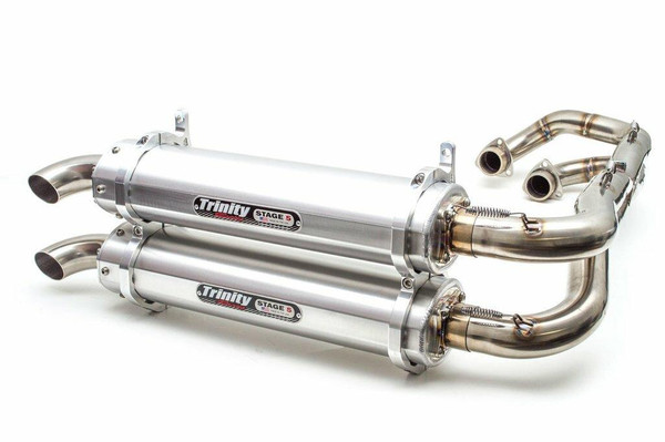 Trinity Racing RZR General/1000S Dual Full Exhaust System (Brushed) Trinity Racing UTVS0012628 UTV Source