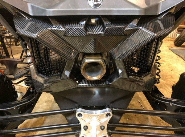 FourWerx Carbon Can-Am Maverick X3 Carbon Fiber Exhaust Surround Rear Shroud FWC-X3-ES