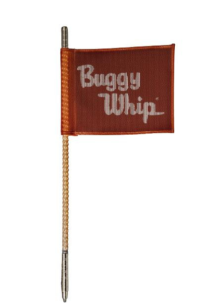 Buggy Whip 6 ft. Orange LED Whip w/ Red Flag (Bright) (Threaded Base) Buggy Whip UTVS0028414 UTV Source