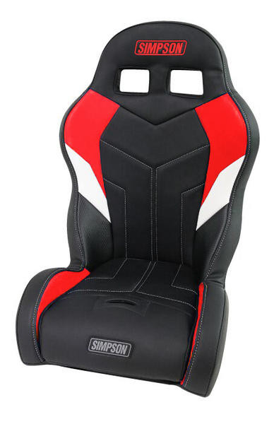 Simpson Polaris RZR 170 Aggressor UTV Seat (Black/Red/White) SIMPSON UTVS0029939 UTV Source