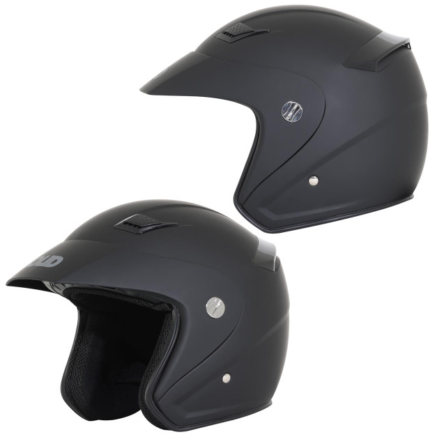 SOLID Helmets S26 Open Face Helmet (Matte Black) SOLID Helmets UTVS0032077 UTV Source