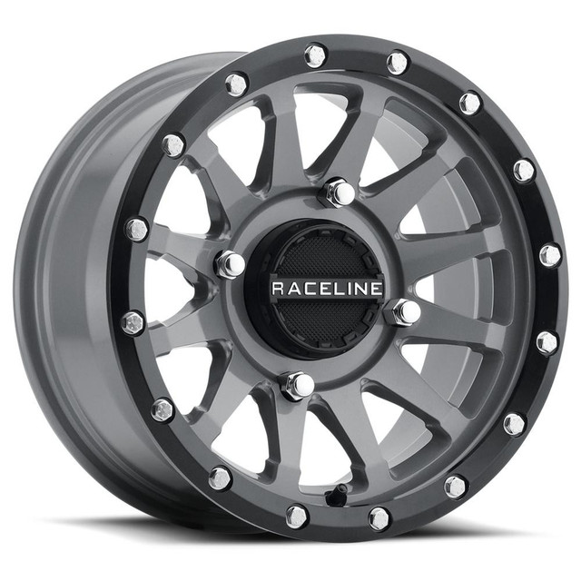 Raceline Wheels A95SG Trophy UTV Simulated Beadlock Wheel (Grey) Raceline Wheels UTVS0037213 UTV Source