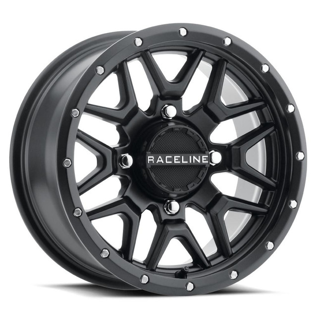 Raceline Wheels A94B Krank UTV Simulated Beadlock Wheel (Black) Raceline Wheels UTVS0037329 UTV Source