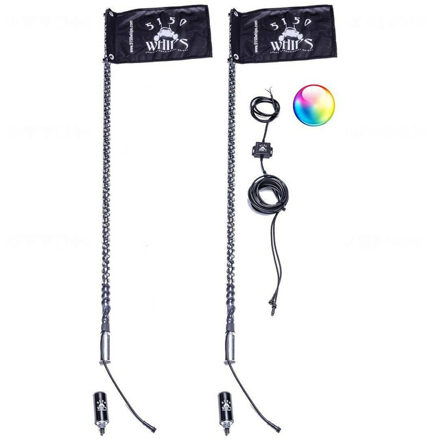 5150 Whips 187 Bluetooth LED Whips (Pair) 5150 Whips UTVS0004231 UTV Source