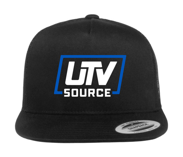 UTV Source Flat Bill Trucker Hat (Standard Logo) (Black)   UTVS0072673