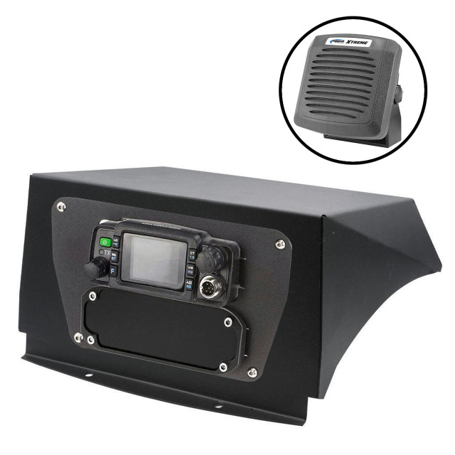 Rugged Radios Kawasaki KRX 1000 Top Mount Trail Talk Radio Kit w/ IP67 GMRS Radios and Waterproof External Speaker  B-UTVS0093962