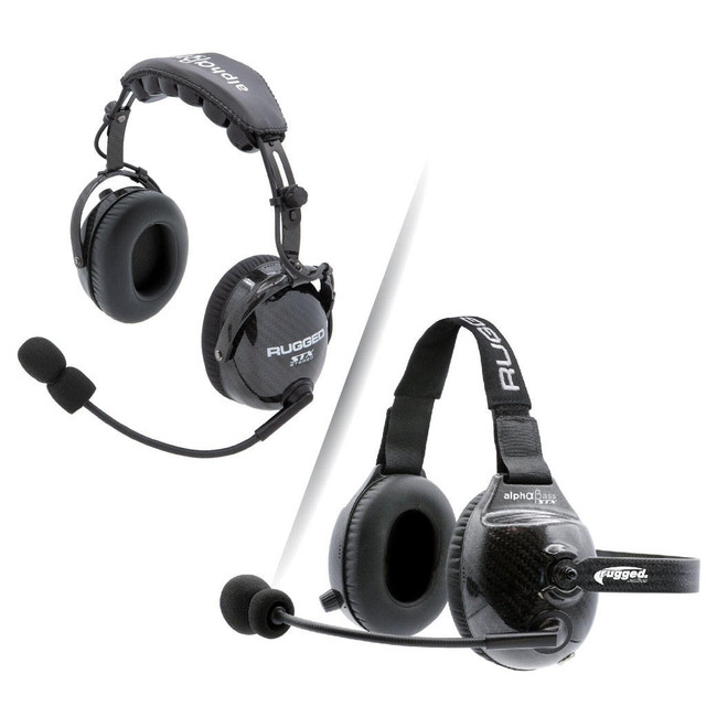 Rugged Radios AlphaBass Carbon Fiber Headset for Stereo and Offroad Intercoms  UTVS0095165