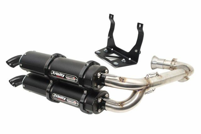 Trinity Racing Can-Am Maverick X3 Dual Full Exhaust (Cerakote w/ Stainless Header) Trinity Racing UTVS0000747 UTV Source