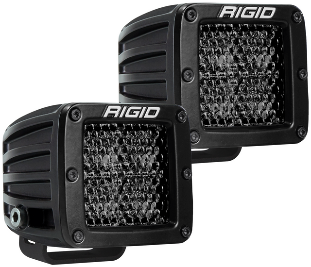 Rigid Industries D-Series Pro LED Pods (Pair) (Flood/Diffused) (Midnight) Rigid Industries UTVS0001364 UTV Source