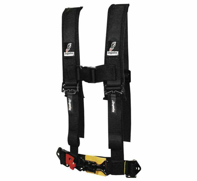 DragonFire Racing H Style 4-Point Harness (Black) (2" Youth) DragonFire Racing UTVS0019821 UTV Source